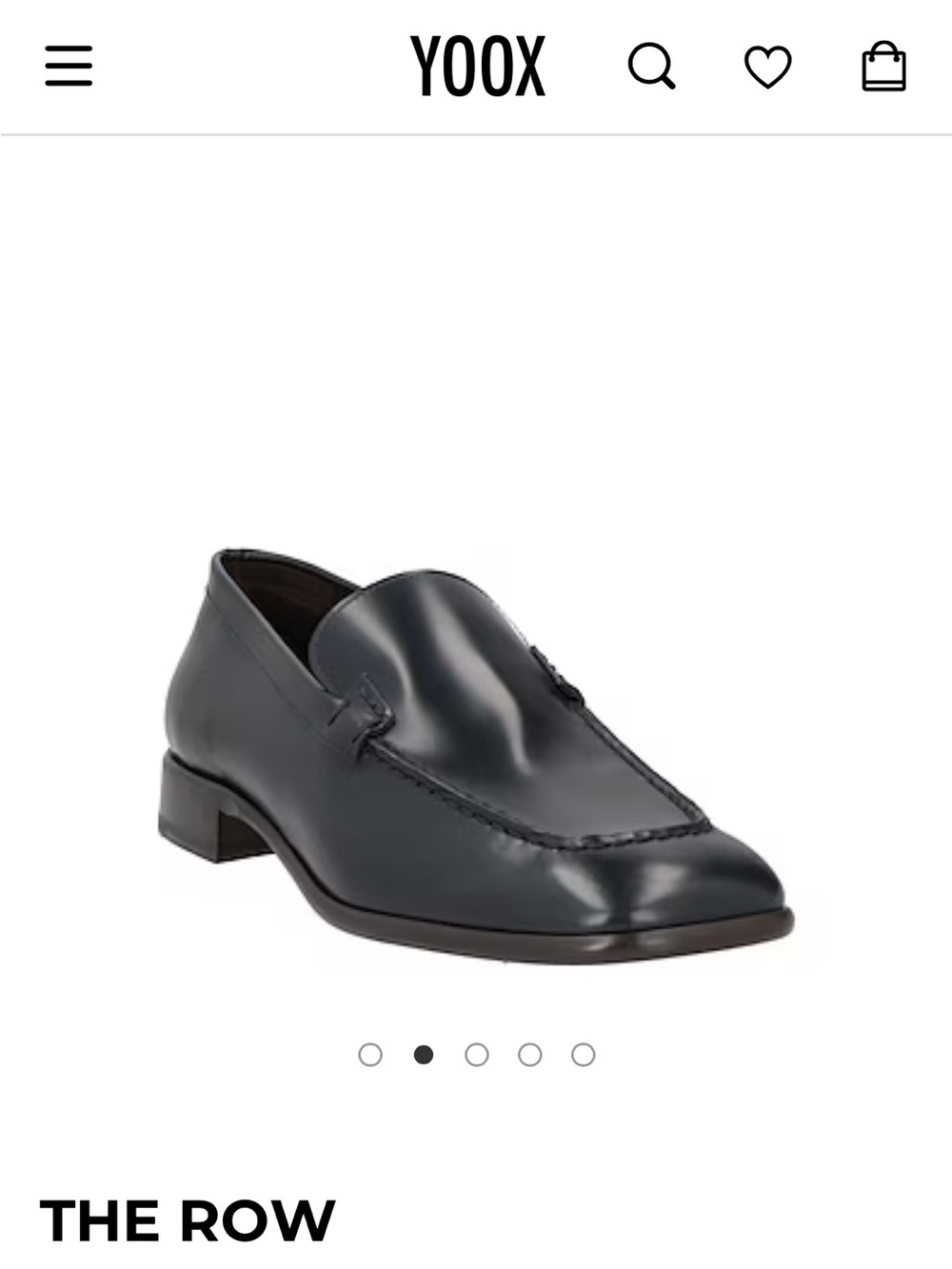 The Row women’s  Black Leather Slip-On Loafers